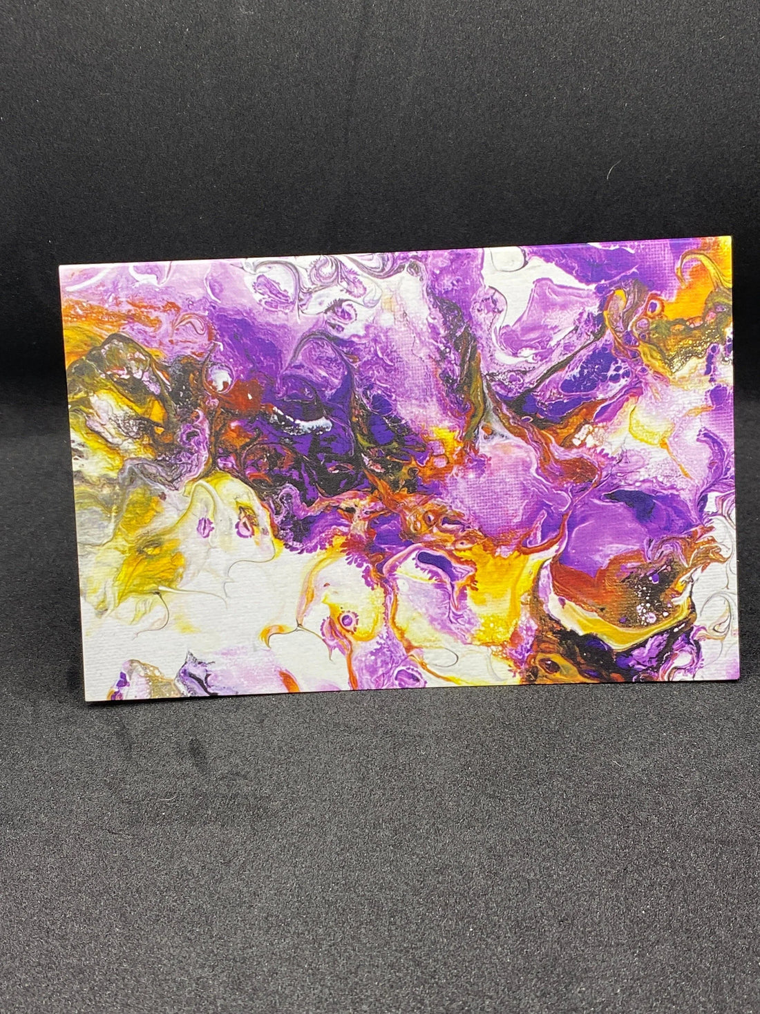 Purple and Yellow Greeting Card - Blank Inside - 4"x6"