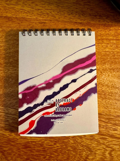 Pink and White Spiral Notepad with Soft Touch Cover  - 5.5x4.25