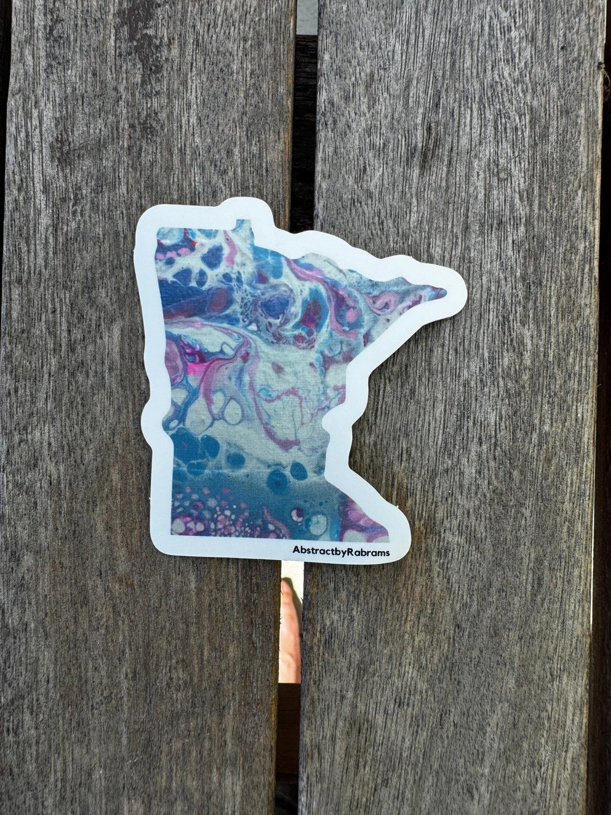 Minnesota Sticker - 3" - Rainbow, Trans Pride, and Cool Colors - Polypropylene
