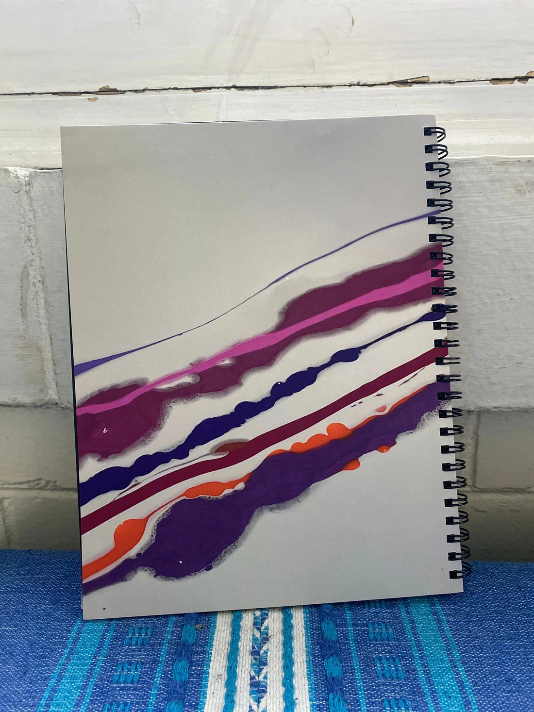 Softcover Spiral Sketchbook - Pink, Orange and Purple -  7 inch x 9 inch