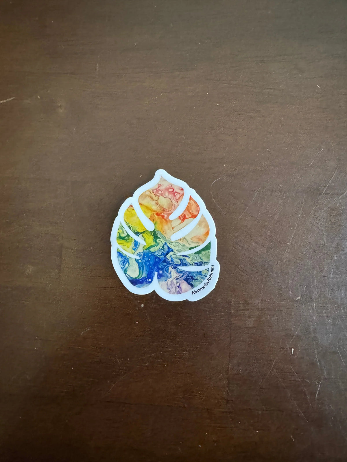Monstera Sticker - 3″ - Rainbow - Vinyl
