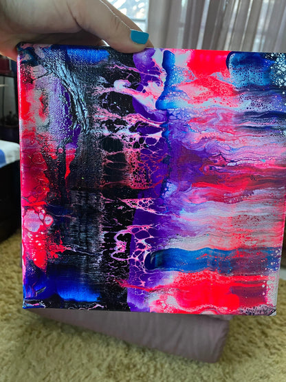 Genderfluid Pride Pour Painting - Subtle Pride Art - "You are Loved 