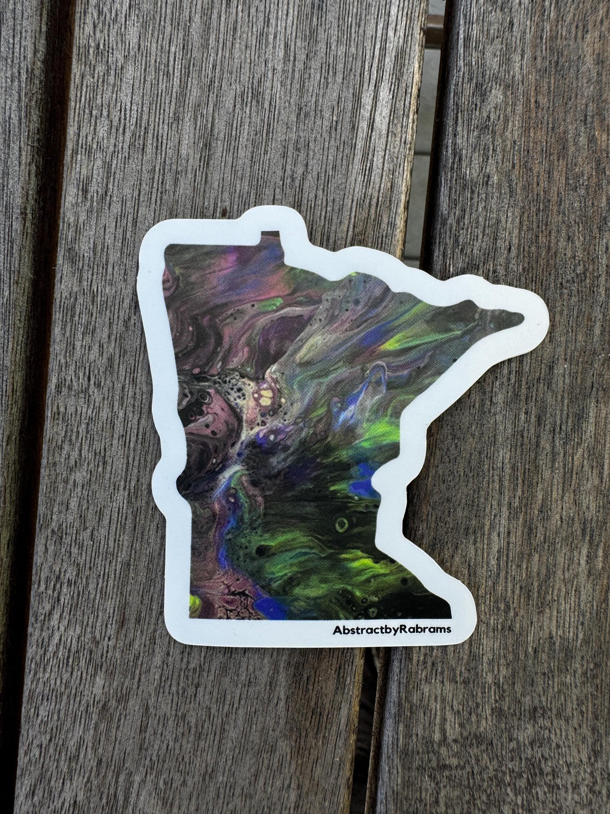 Minnesota Sticker - 3" - Rainbow, Trans Pride, and Cool Colors - Polypropylene