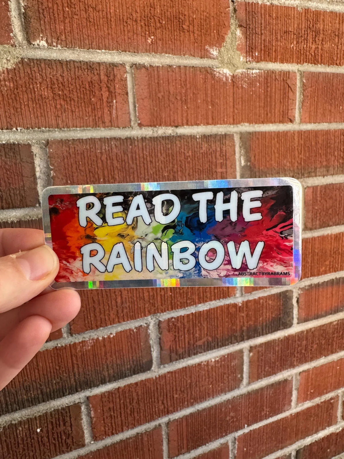 Read the Rainbow Vinyl Sticker – Queer Books LGBTQ+ Sticker, 3.8"x1.6"