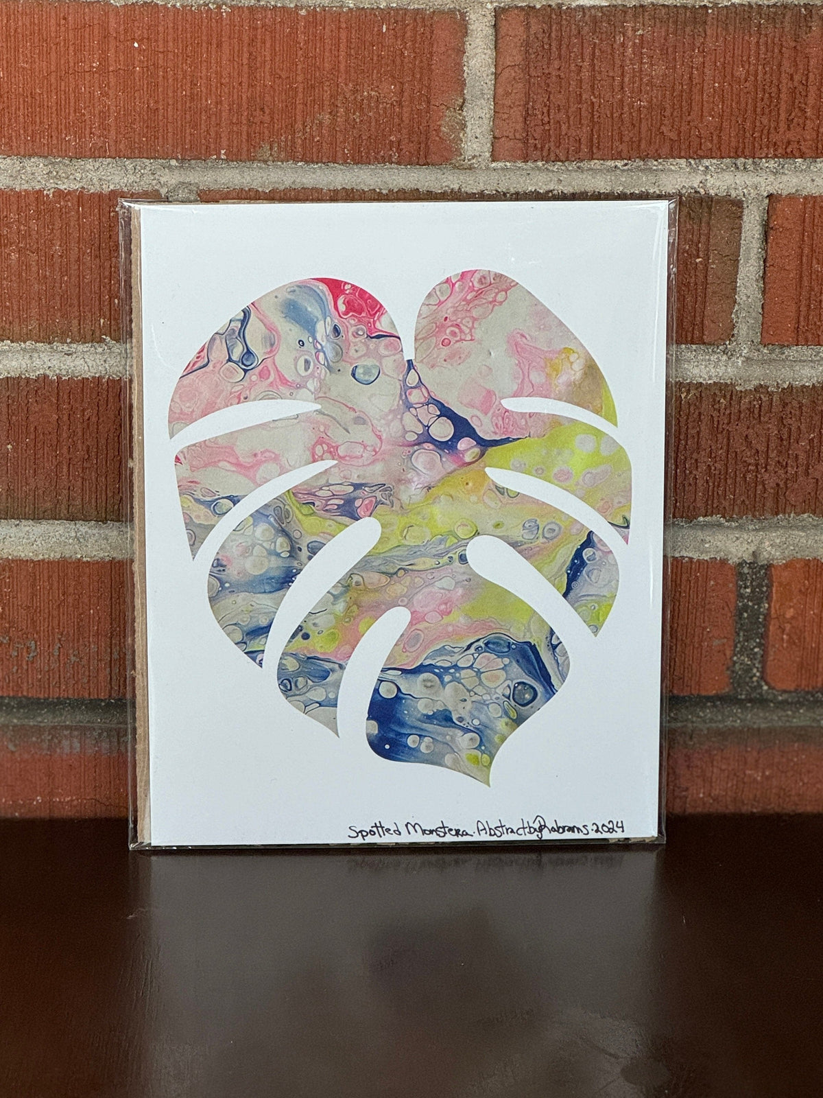 Yellow, Blue and Pink Monstera Print