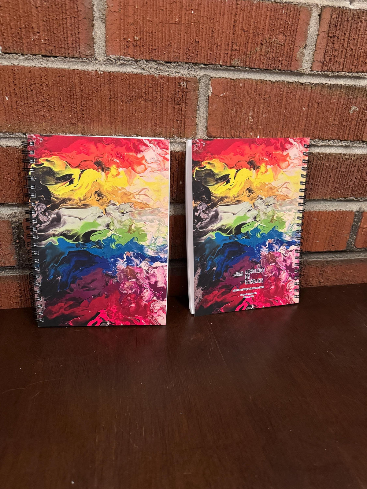 Fiery Rainbow Soft Touch Cover Spiral Journal -  5.5"x8"