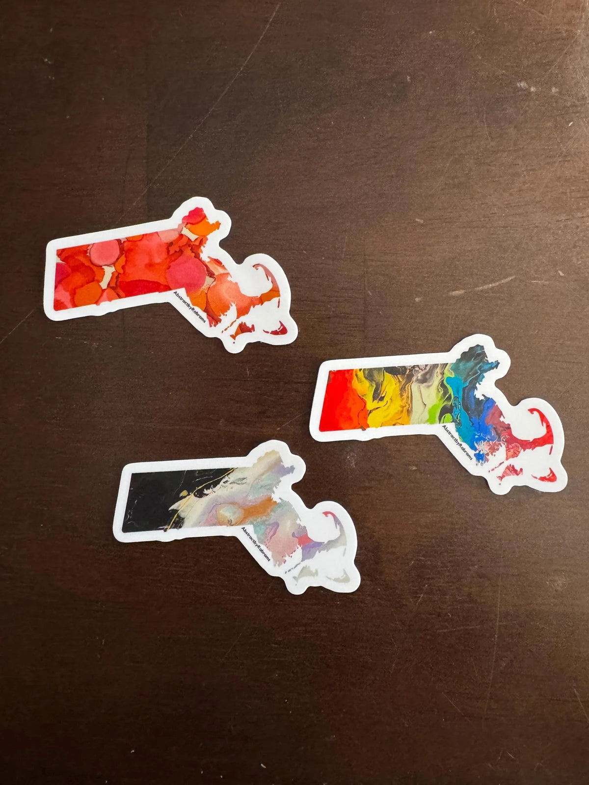 Massachusetts Vinyl Sticker - 3"x2" - Rainbow, Sunset, and Pastel -- Weatherproof - Massachusetts State Shape