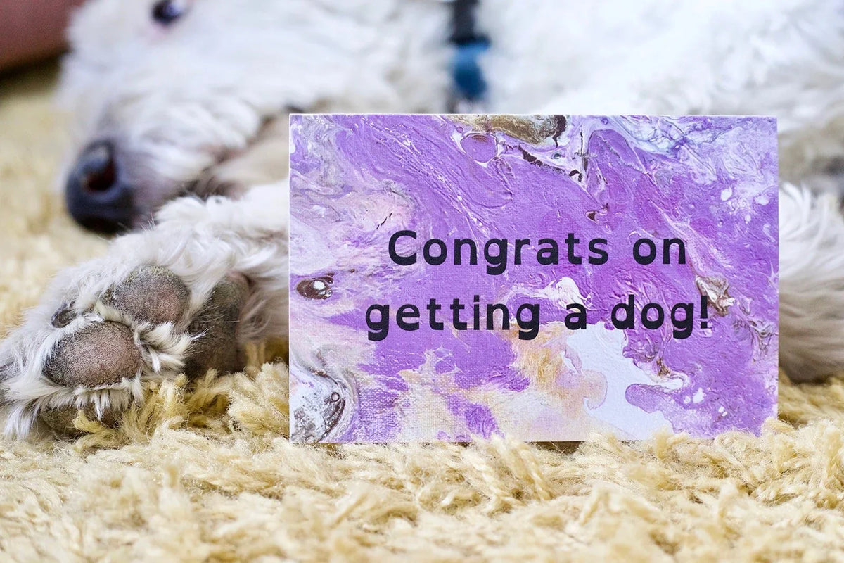 Congrats on Getting a Dog Greeting Card - 4"x6" - New Dog - Puppy