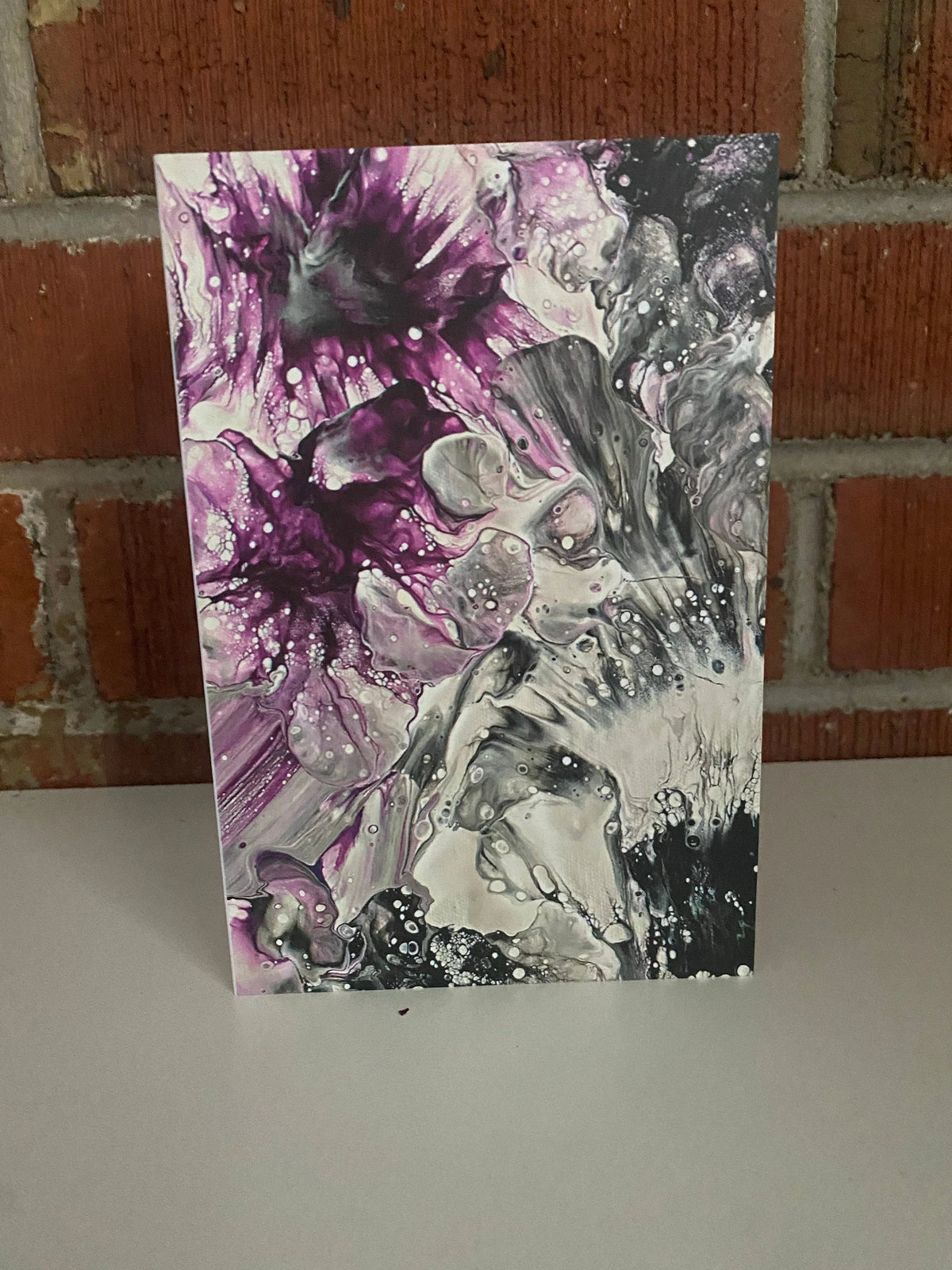 Subtle Asexual Pride Abstract Greeting Card - 4"x6"