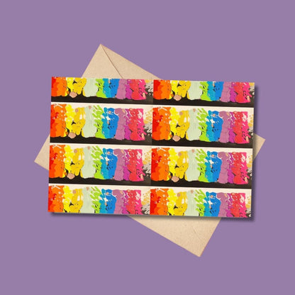 Abstract Rainbow Card - 4"x6" -  Blank Inside - 100% PCW Paper