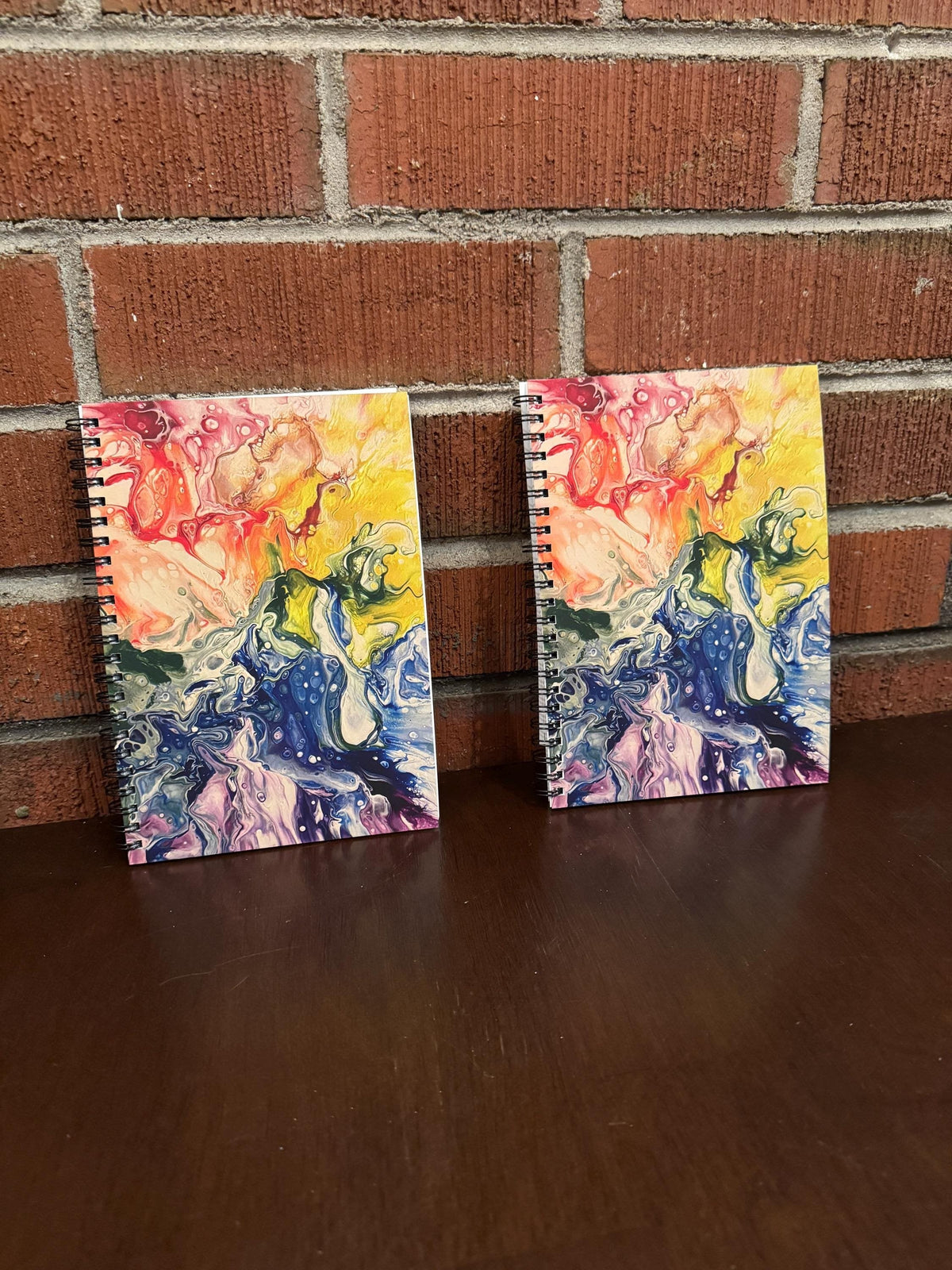 Rainbow Soft Touch Cover Spiral Journal -  5.5"x8" - 120 Pages