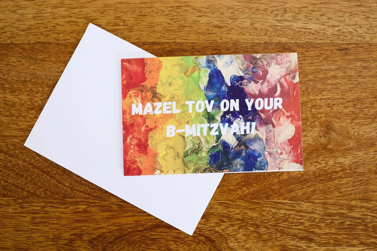 Mazel Tov on Your B-Mitzvah Greeting Cards