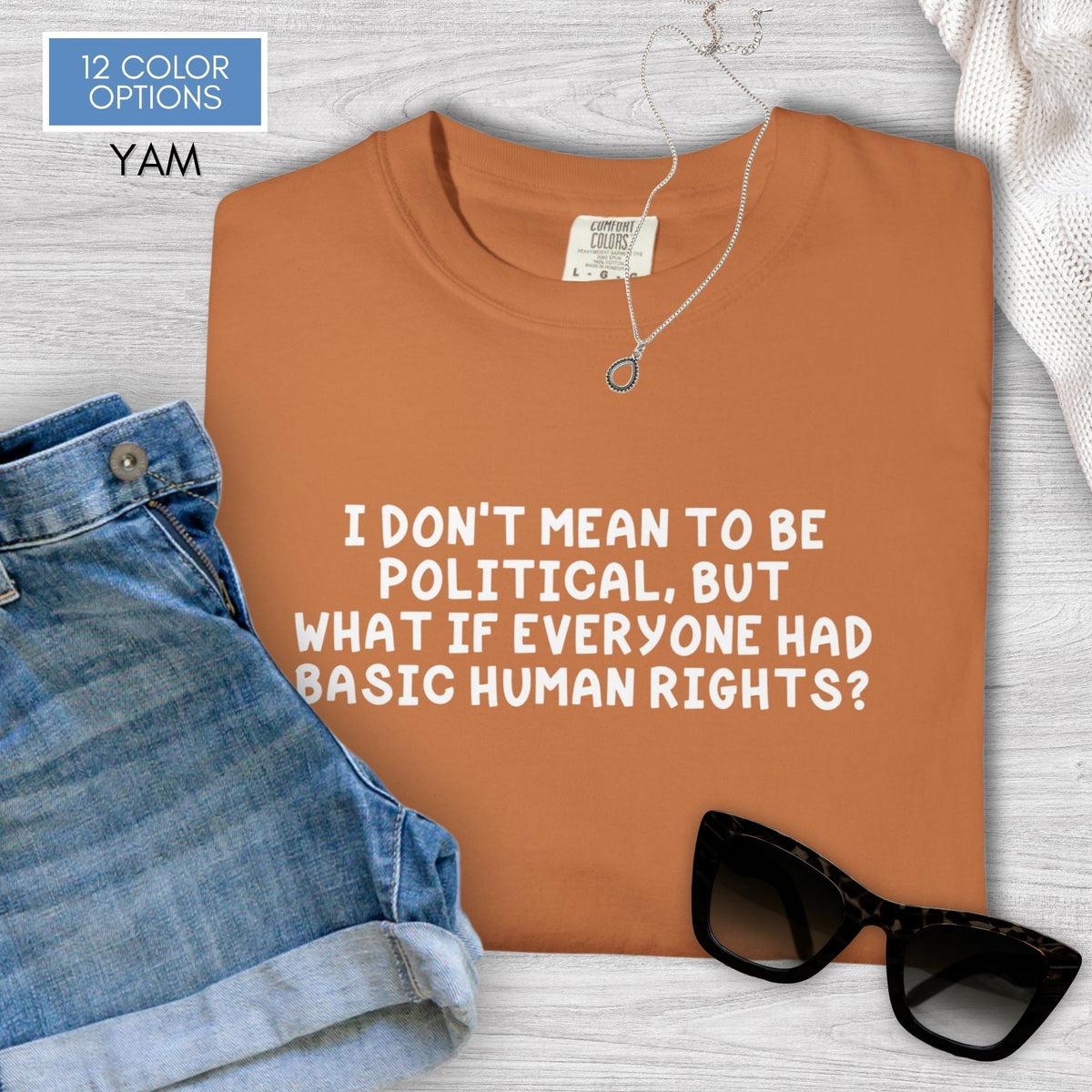 human-rights-unisex-tshirt-political-activist-graphic-tee-comfort-colors-yam