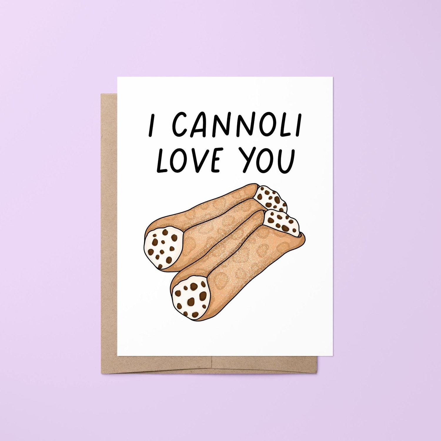 I cannoli love you card - MangoIllustrated - Greeting Cards