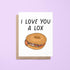 I love you a lox card - MangoIllustrated - Greeting Cards