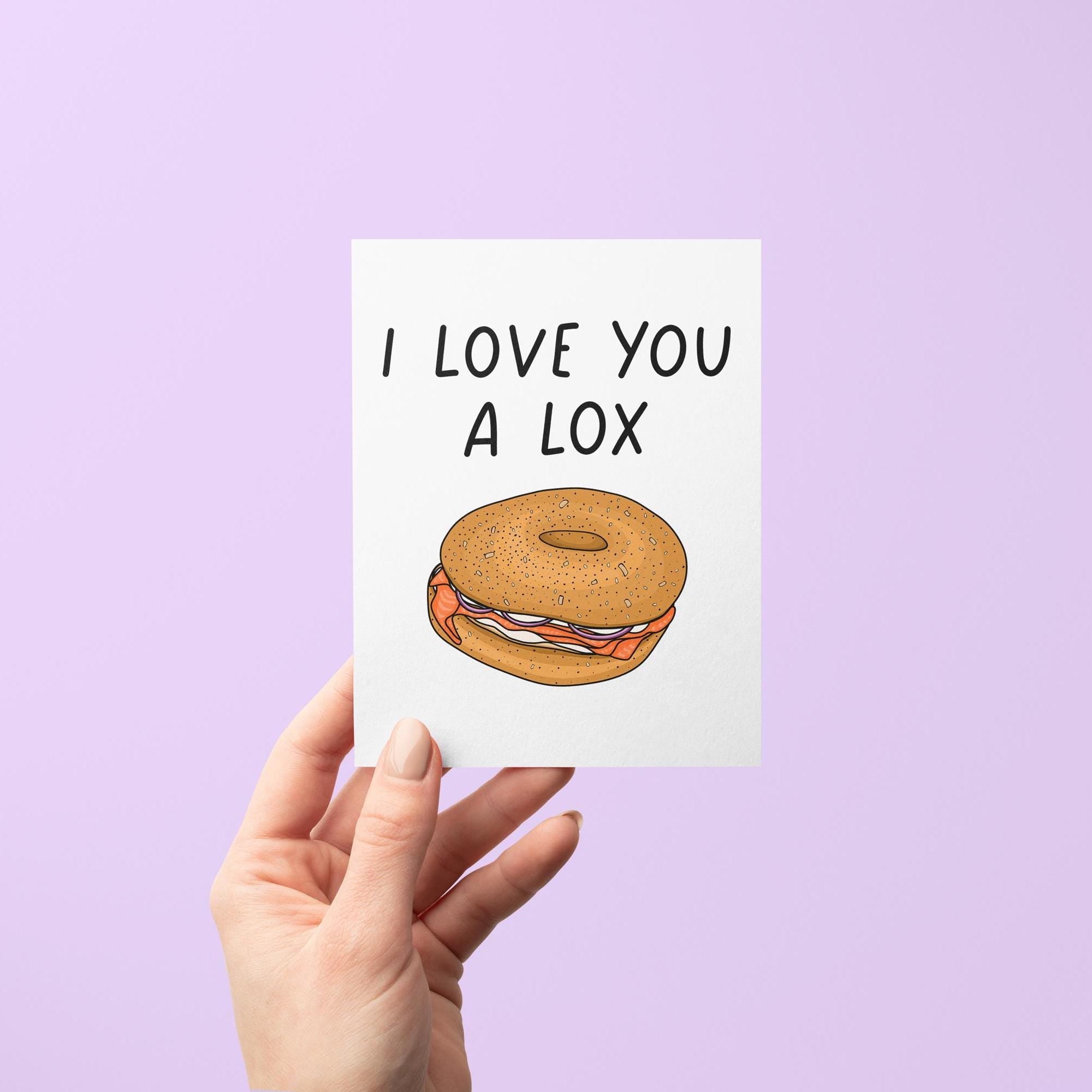 I love you a lox card - MangoIllustrated - Greeting Cards