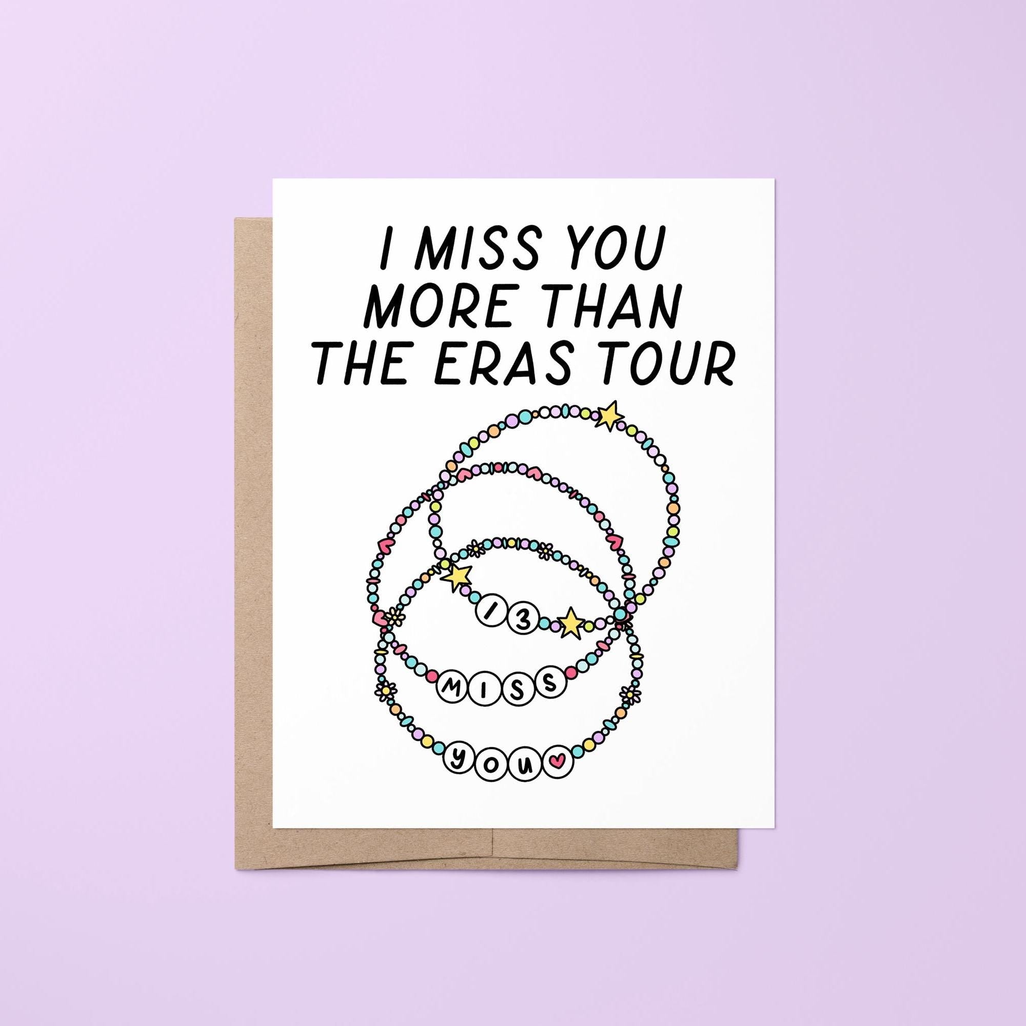 I miss you Eras Tour card - MangoIllustrated - Greeting Cards