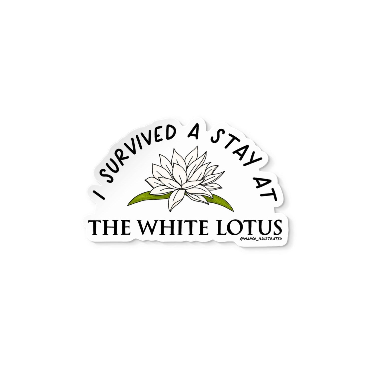 I survived the White Lotus sticker - MangoIllustrated - Sticker