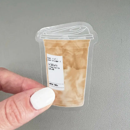Iced vanilla latte sticker