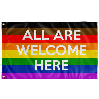 All Are Welcome Here Flag - Resistance Nation