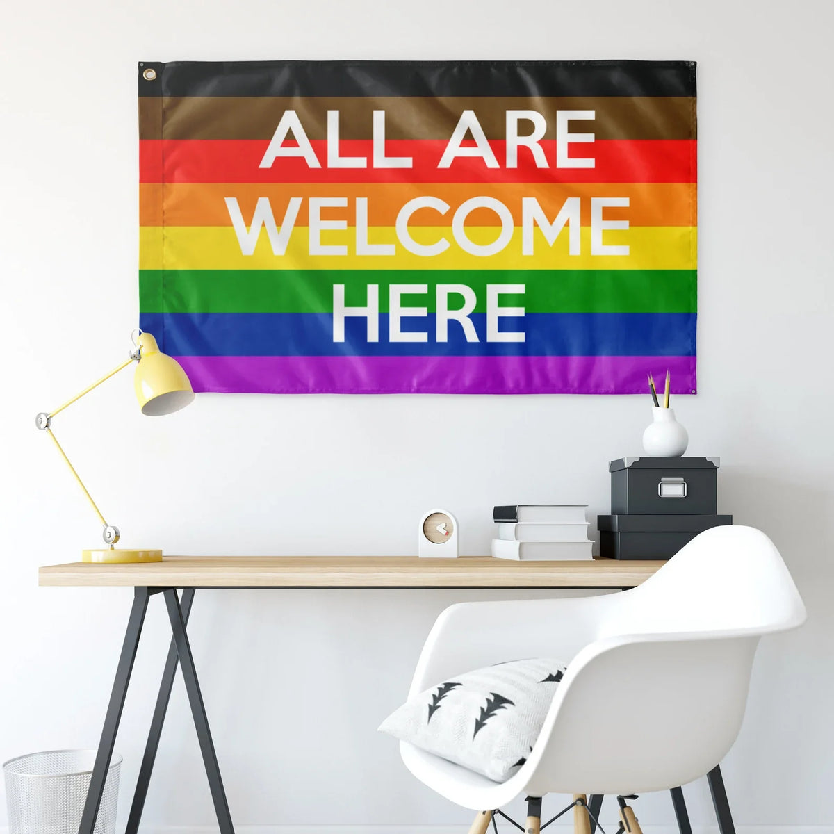 All Are Welcome Here Flag - Resistance Nation