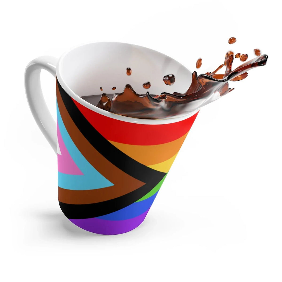 Progress Pride Flag Latte Mug - Resistance Nation