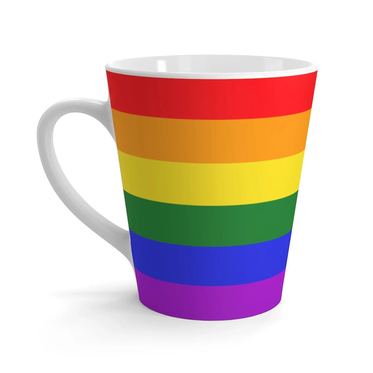 Gay Pride Flag Latte Mug - Resistance Nation