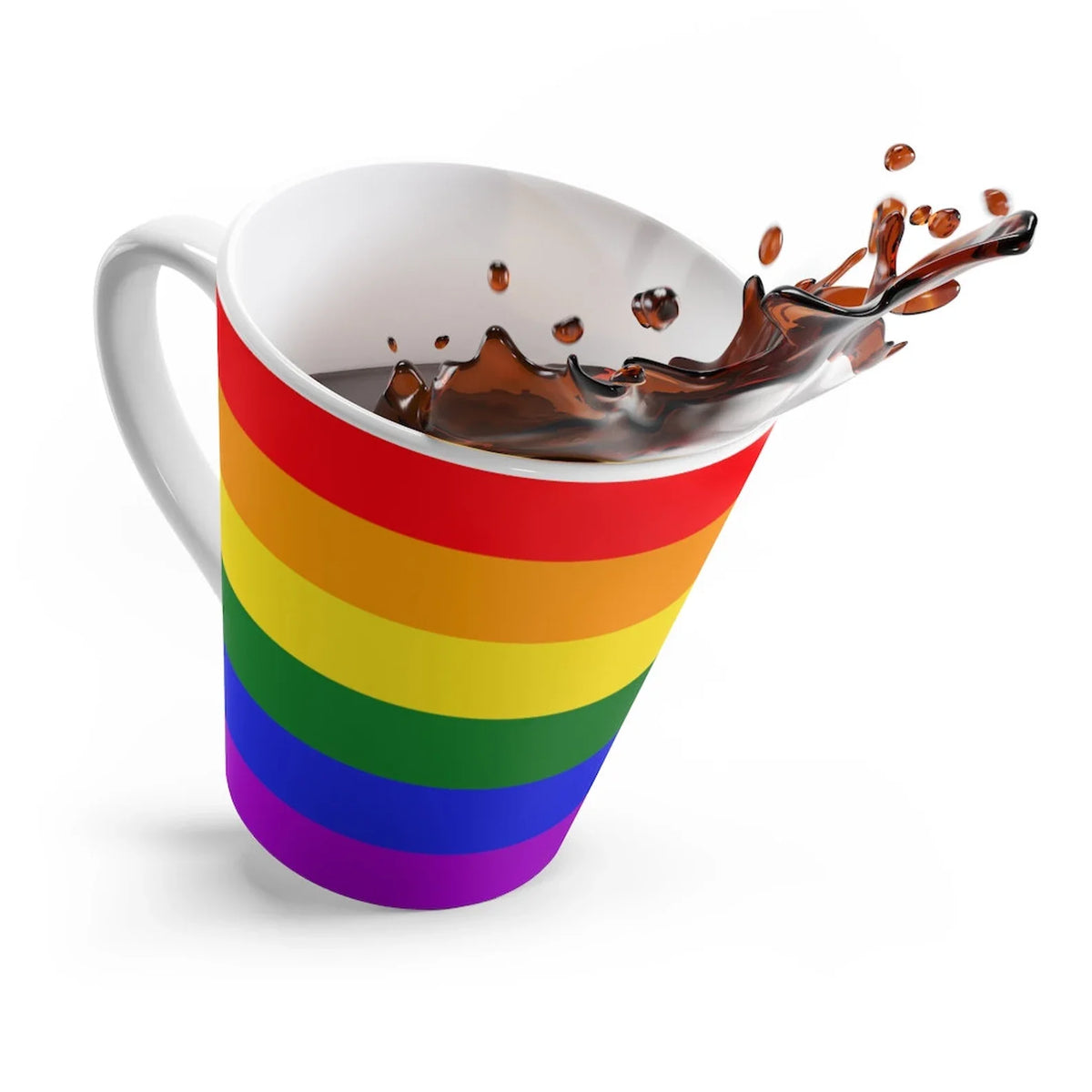 Gay Pride Flag Latte Mug - Resistance Nation