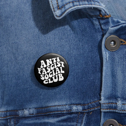 Anti Fascist Social Club Pin Back Button - Resistance Nation