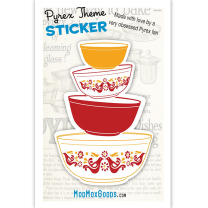 STICKERS Pyrex bowl stacks  choose one or more or all 8