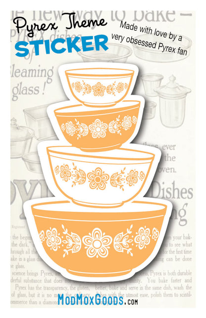 STICKERS Pyrex bowl stacks  choose one or more or all 8