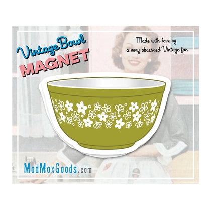 MAGNETS set of 12 vintage Pyrex bowls to "stack" on your fridge or wherever