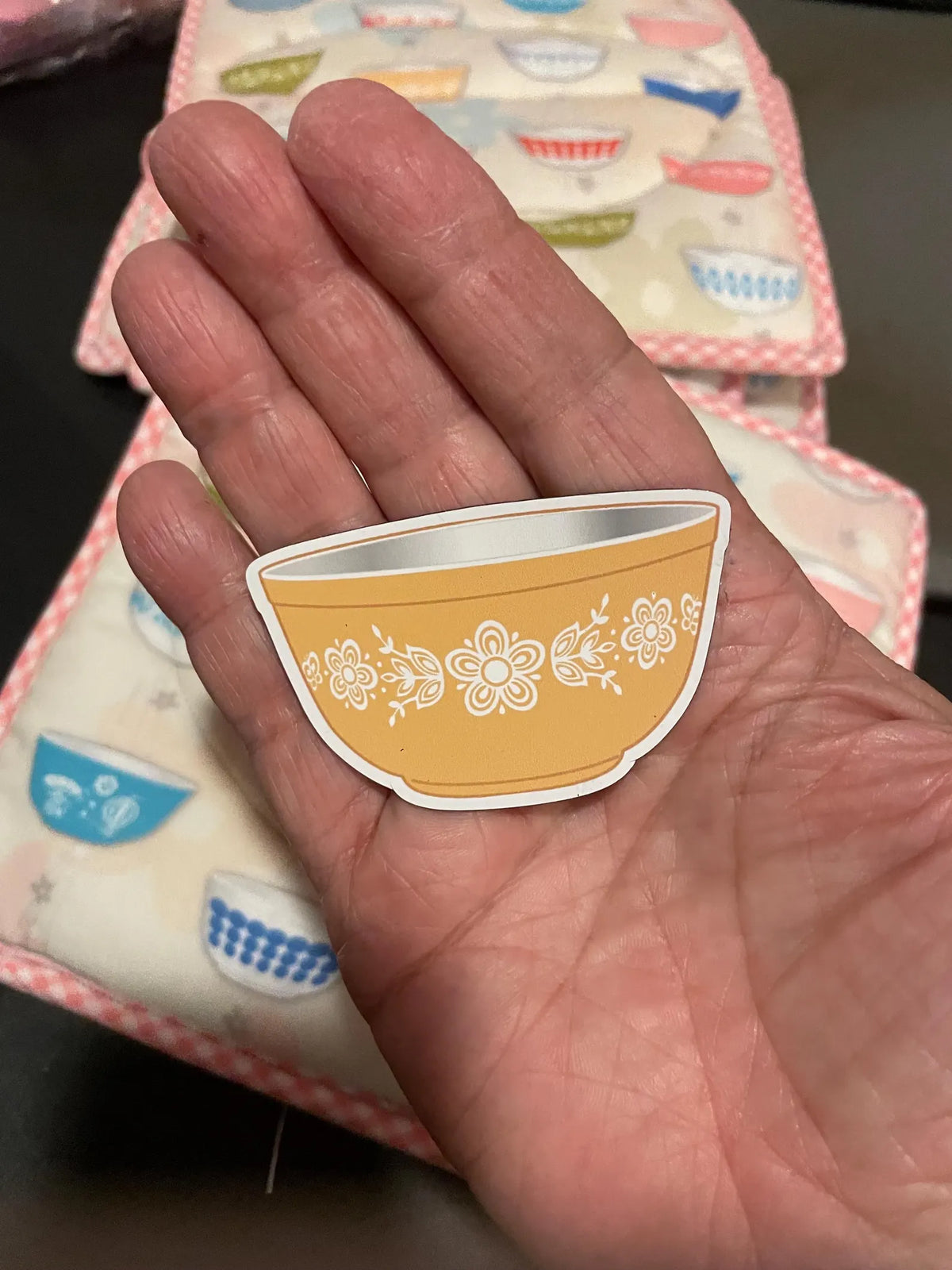 MAGNETS set of 12 vintage Pyrex bowls to "stack" on your fridge or wherever