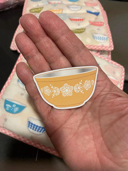 MAGNETS set of 12 vintage Pyrex bowls to "stack" on your fridge or wherever