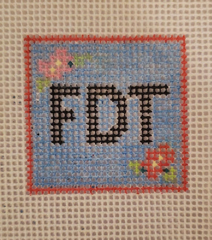 FDT needlepoint canvas hand painted