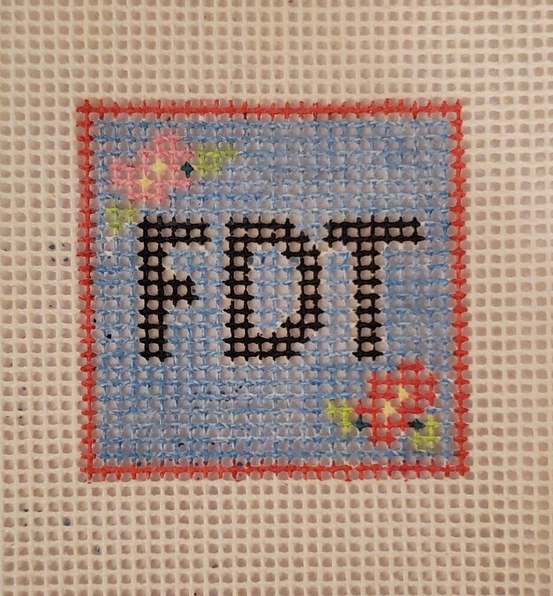 FDT needlepoint canvas hand painted