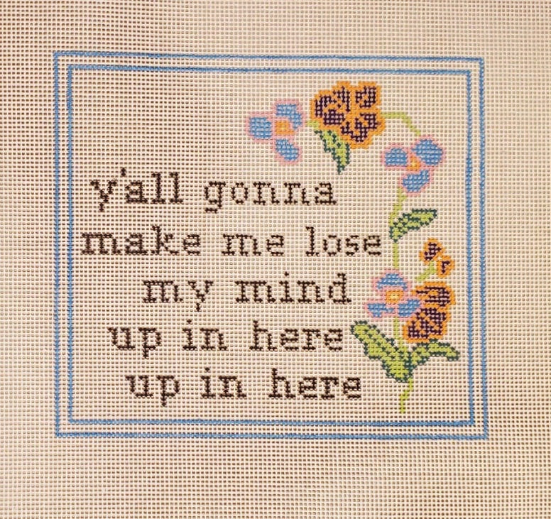 Lose My Mind needlepoint canvas