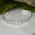With Brave Wings She Flies Hand Stamped Aluminum Brass or Copper Bracelet