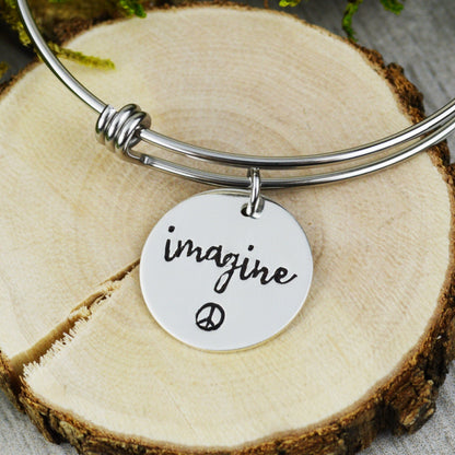 Imagine Adjustable Bangle Bracelet - Stacking Bangle