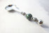 The Green Stone Scoop & Table Spoon Gift Set features a handcrafted scoop with an ornate handle and a large dark green bead—ideal as a unique tea, coffee, bath salt, or herbal supplement measure spoon for enthusiasts.