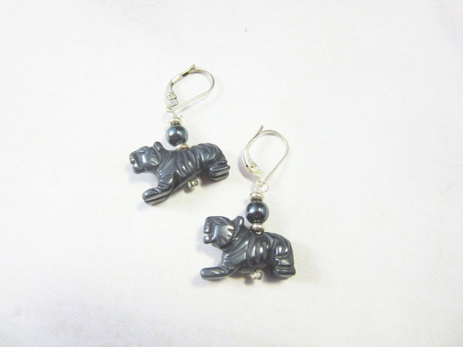 Tiger Eye Stone Earrings, a uniquely fierce gift for tiger lovers featuring golden-brown stones and elegant design, perfect for adding a touch of power animal charm.