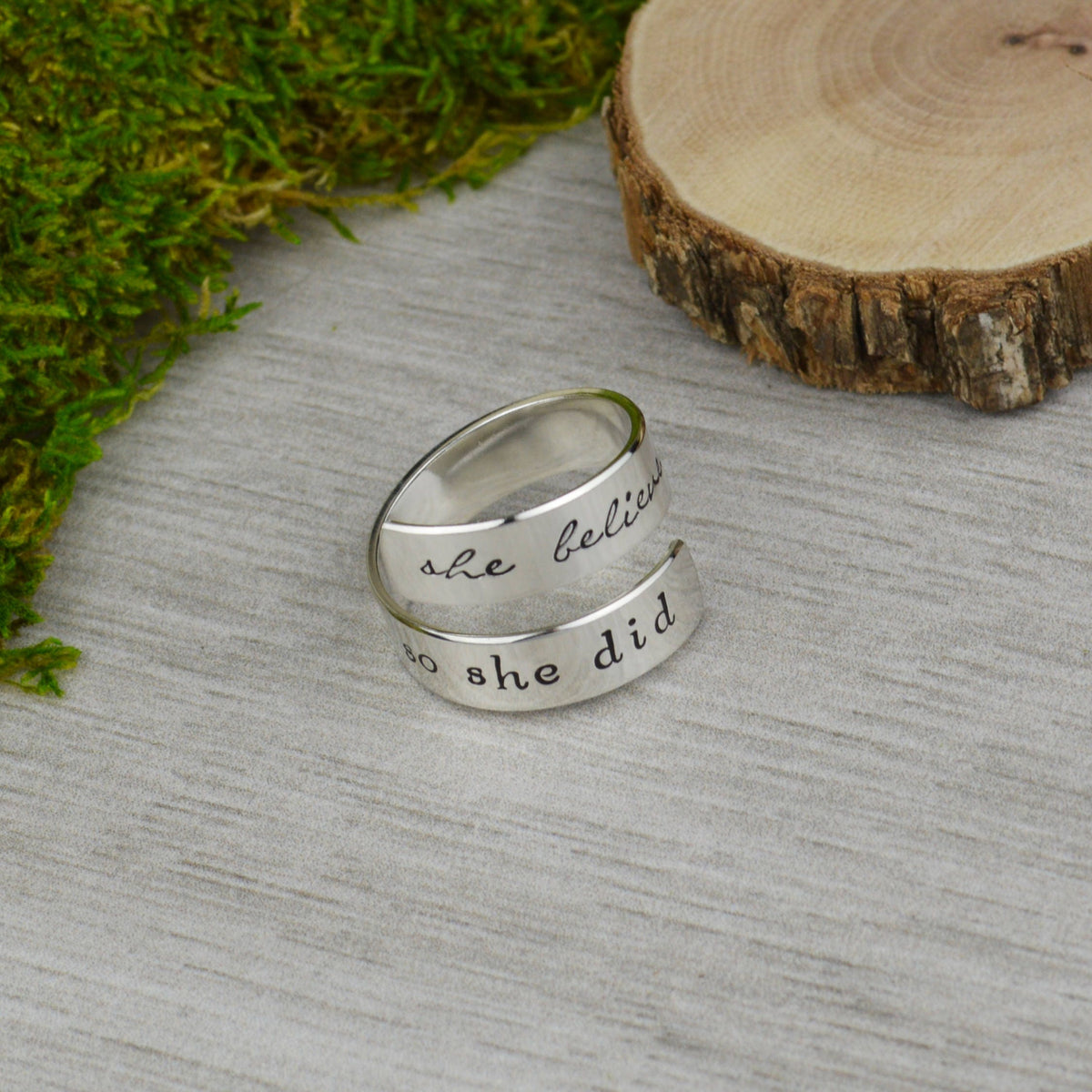 She Believed She Could So She Did Wrap Ring