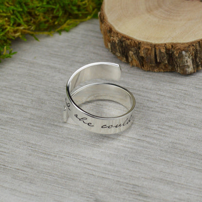 She Believed She Could So She Did Wrap Ring