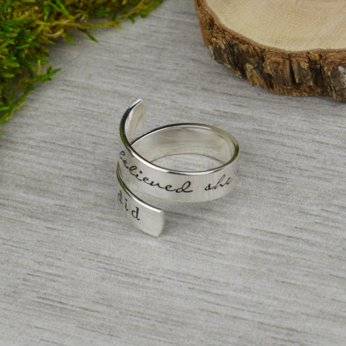 She Believed She Could So She Did Wrap Ring