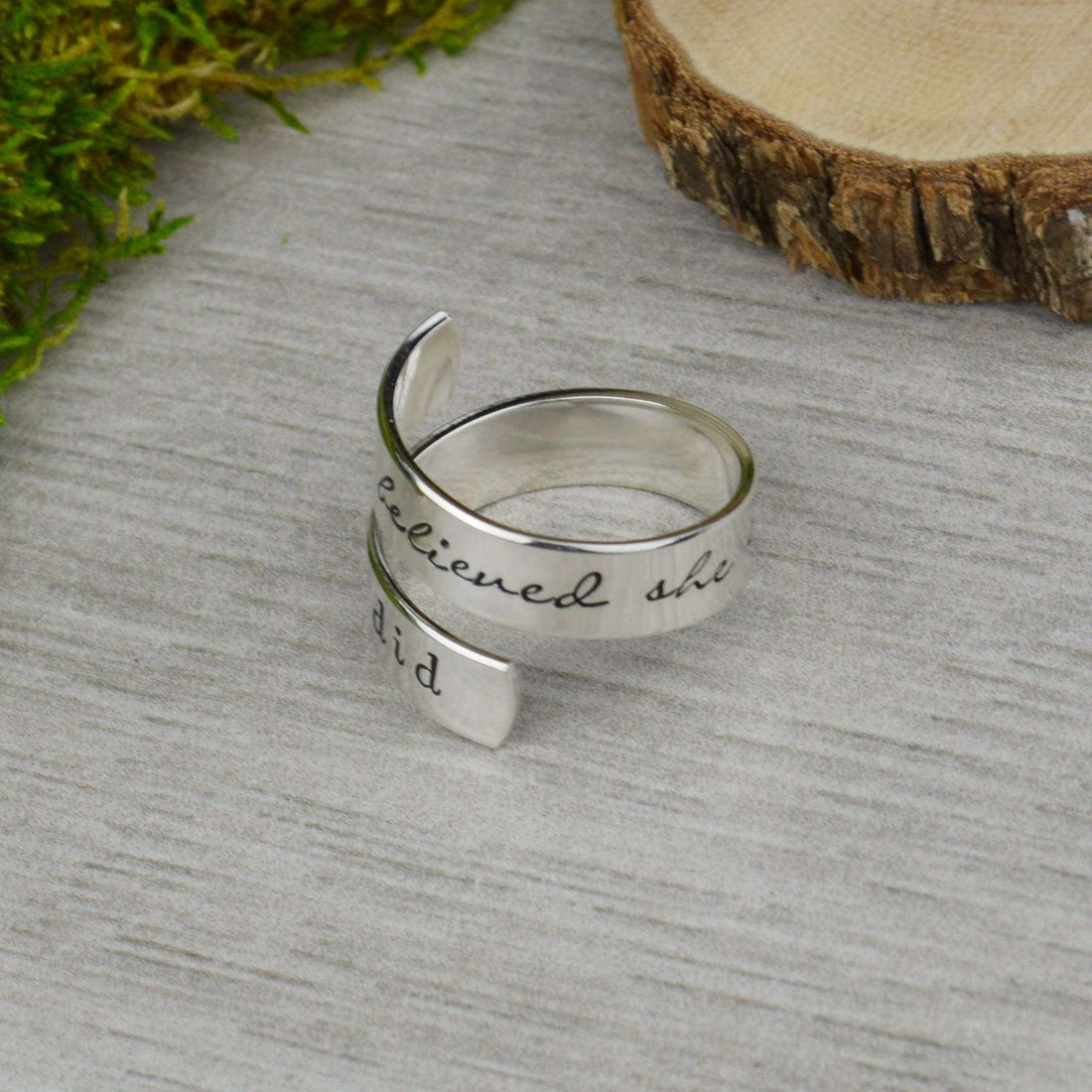She Believed She Could So She Did Wrap Ring