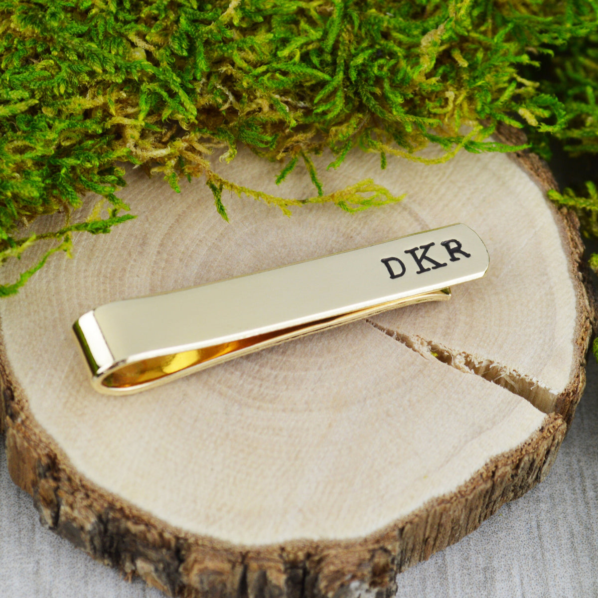 Personalized Secret Message Skinny Tie Bar with Custom Monogram - Tie Bar for Skinny Tie  - Personalized Boyfriend Husband or Groom Gift