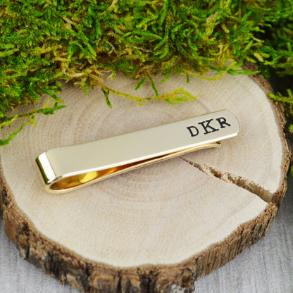 Personalized Secret Message Skinny Tie Bar with Custom Monogram - Tie Bar for Skinny Tie  - Personalized Boyfriend Husband or Groom Gift