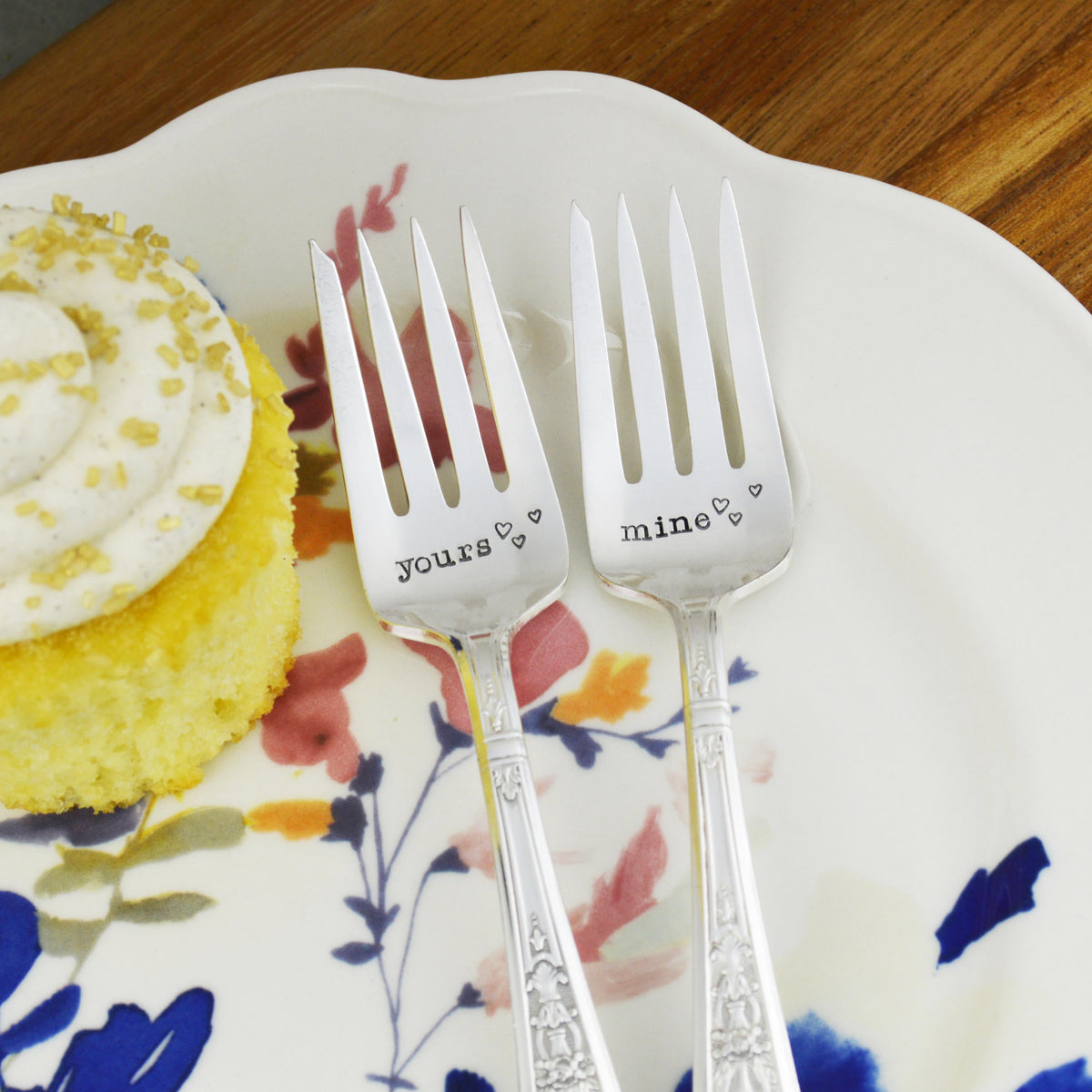 Yours &amp; Mine Hand Stamped Forks 