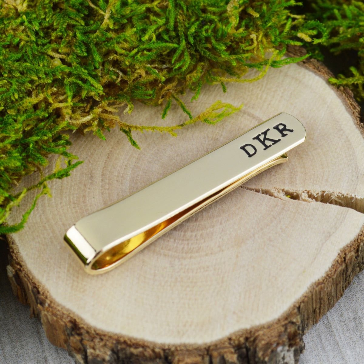 Personalized Secret Message Skinny Tie Bar with Custom Monogram - Tie Bar for Skinny Tie  - Personalized Boyfriend Husband or Groom Gift