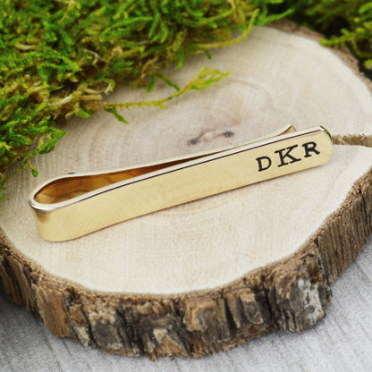 Personalized Secret Message Skinny Tie Bar with Custom Monogram - Tie Bar for Skinny Tie  - Personalized Boyfriend Husband or Groom Gift